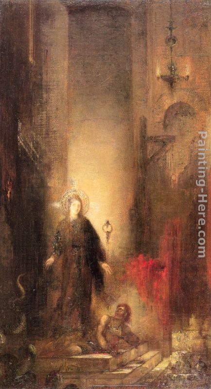 Saint Margaret painting - Gustave Moreau Saint Margaret art painting